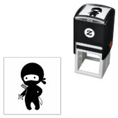 Tiny Ninja Holding Throwing Star Permastempel (Beispiel)