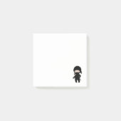 Tiny Ninja Holding Throwing Star Post-it Klebezettel (Vorderseite)