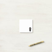 Tiny Ninja Holding Throwing Star Post-it Klebezettel (Auf Schreibtisch)