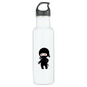 Tiny Ninja Holding Throwing Star Trinkflasche (Vorderseite)