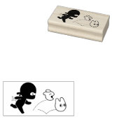 Tiny Ninja Hunting Dustbunnies Gummistempel (Stempel)