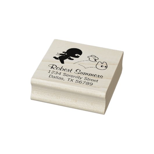 Tiny Ninja Hunting Dustbunnies Gummistempel (Stempel)