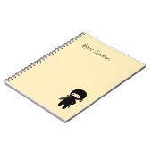 Tiny Ninja Individuelle Name auf Gelb Notizblock (Linke Seite)