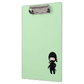 Tiny Ninja Individuelle Name auf Green Klemmbrett (Links)