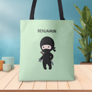 Tiny Ninja Individuelle Name auf Green Tasche