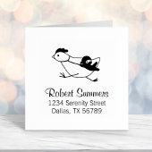 Tiny Ninja Large Chicken Address Permastempel