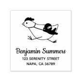 Tiny Ninja Large Chicken Address Permastempel (Design)