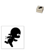 Tiny Ninja läuft 1x1 Gummistempel (Stempel)