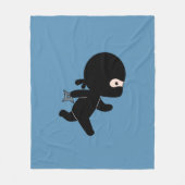 Tiny Ninja läuft auf Blue Fleecedecke (Vorderseite)