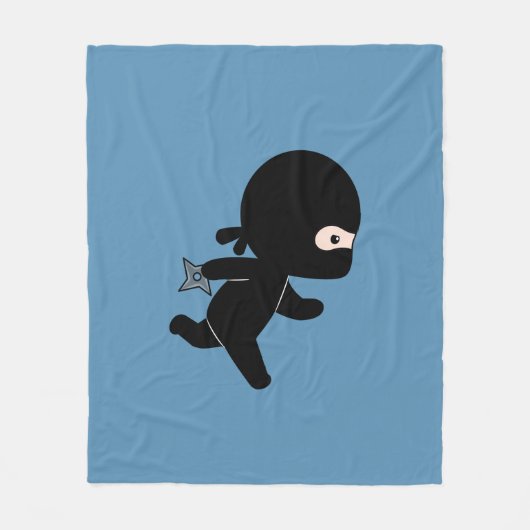 Tiny Ninja läuft auf Blue Fleecedecke (Vorderseite)