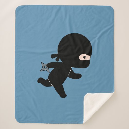 Tiny Ninja läuft auf Blue Sherpadecke (Vorderseite)