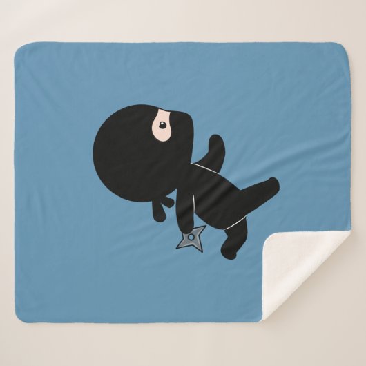 Tiny Ninja läuft auf Blue Sherpadecke (Vorderseite (Horizontal))