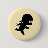 Tiny Ninja läuft auf Gelb Button (Vorderseite)
