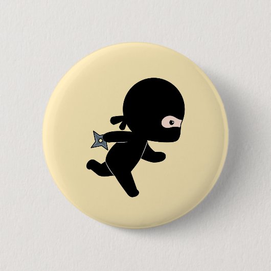 Tiny Ninja läuft auf Gelb Button (Vorderseite)