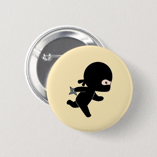Tiny Ninja läuft auf Gelb Button (Vorne & Hinten)