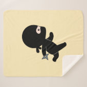 Tiny Ninja läuft auf Gelb Sherpadecke (Vorderseite (Horizontal))
