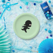 Tiny Ninja läuft auf Green Pappteller (Party)