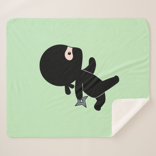 Tiny Ninja läuft auf Green Sherpadecke (Vorderseite (Horizontal))