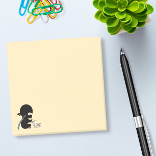 Tiny Ninja Making Origami Paper werfen Star Post-it Klebezettel