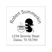 Tiny Ninja mit großer Coffee Tasse Arkadadresse Permastempel (Design)