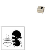 Tiny Ninja mit großer Tasse 1x1 Gummistempel (Stempel)