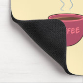 Tiny Ninja mit großer Tasse auf Gelb Mousepad (Ecke)