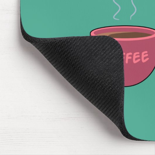 Tiny Ninja mit großer Tasse aus dunkelgrün Mousepad (Ecke)