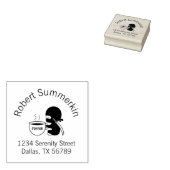 Tiny Ninja mit großer Tasse Gummistempel (Stempel)