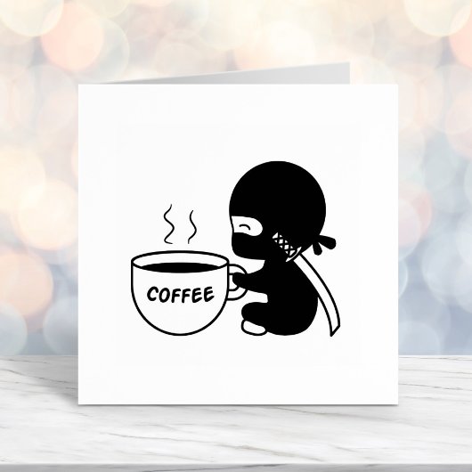 Tiny Ninja mit großer Tasse Permastempel