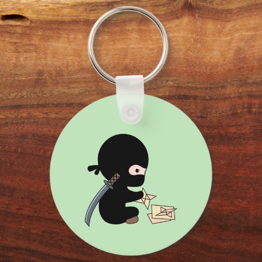 Tiny Ninja Origami Paper Throwing Star Green Schlüsselanhänger (Vorderseite)