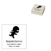 Tiny Ninja Running Address Gummistempel (Stempel)