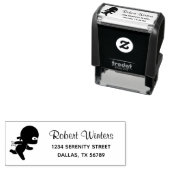 Tiny Ninja Running Address Permastempel (Beispiel)