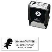 Tiny Ninja Running Address Permastempel (Beispiel)