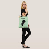 Tiny Ninja Running Individuelle Name auf Green Tasche (Am Model)
