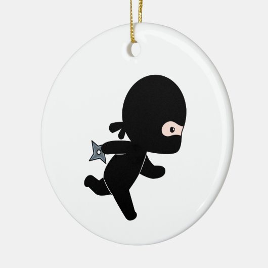 Tiny Ninja Running Keramik Ornament (Links)