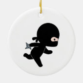 Tiny Ninja Running Keramik Ornament (Hinten)