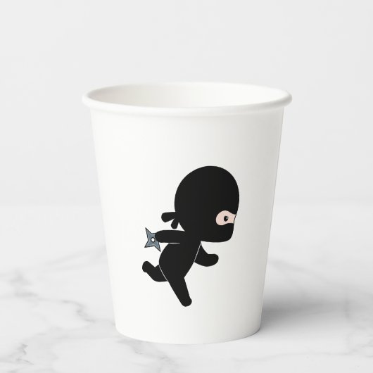 Tiny Ninja Running Pappbecher (Rückseite)