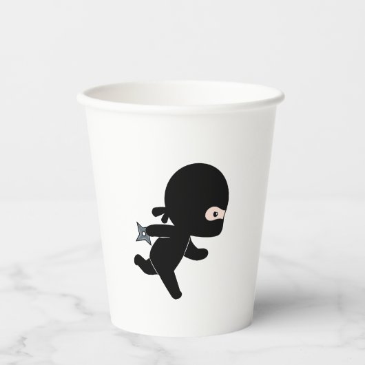 Tiny Ninja Running Pappbecher (Vorderseite)