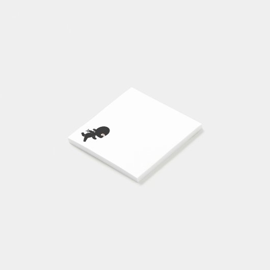 Tiny Ninja Running Post-it Klebezettel (angewinkelt)