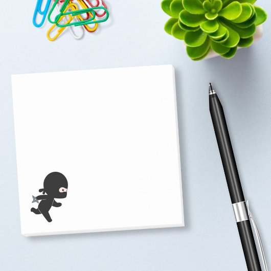 Tiny Ninja Running Post-it Klebezettel