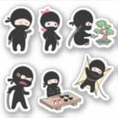 Tiny Ninja Set 2 Aufkleber (Vorderseite)