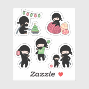 Tiny Ninja Set 6 Aufkleber