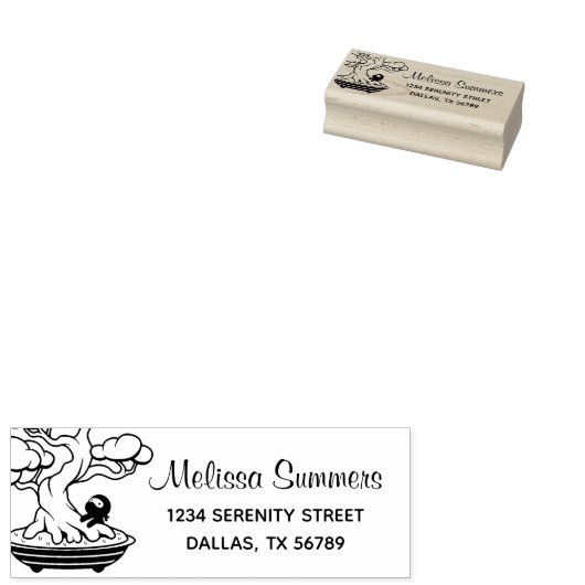 Tiny Ninja und Bonsai Tree Adresse 3 Gummistempel (Stempel)