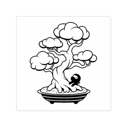 Tiny Ninja und Bonsai Tree Permastempel (Design)