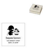 Tiny Ninja Watering Bonsai Tree Address Gummistempel (Stempel)