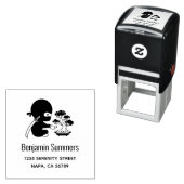 Tiny Ninja Watering Bonsai Tree Address Permastempel (Beispiel)