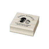 Tiny Ninja Watering Bonsai Tree Arch Address Gummistempel (Stempel)