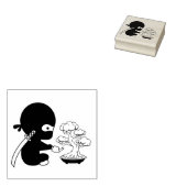 Tiny Ninja Watering Bonsai Tree Gummistempel (Stempel)