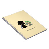 Tiny Ninja Watering Bonsai Tree Individuelle Name Notizblock (Rechte Seite)