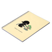 Tiny Ninja Watering Bonsai Tree Individuelle Name Notizblock (Linke Seite)